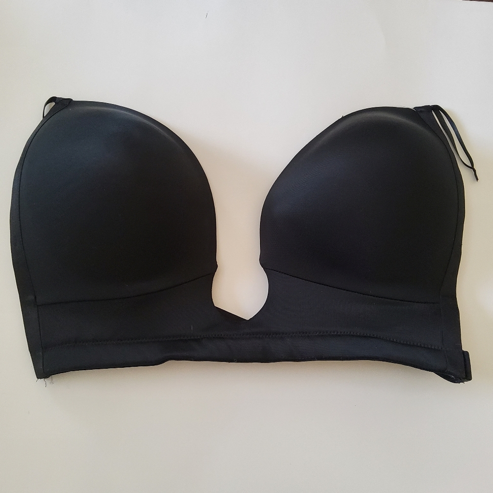 Fashion Forms Backless Strapless U Plunge Bra Size 14 Black New